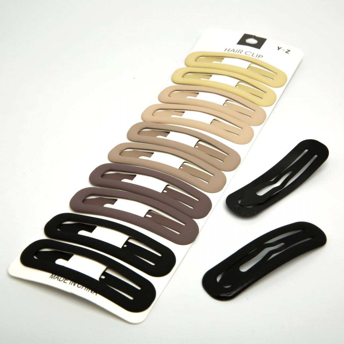 6-3427/6-3429 Colored Rectangular Rubber Kids' Snap Hair Clip, 6.9 x 1.9 cm (Price per 1 pc)