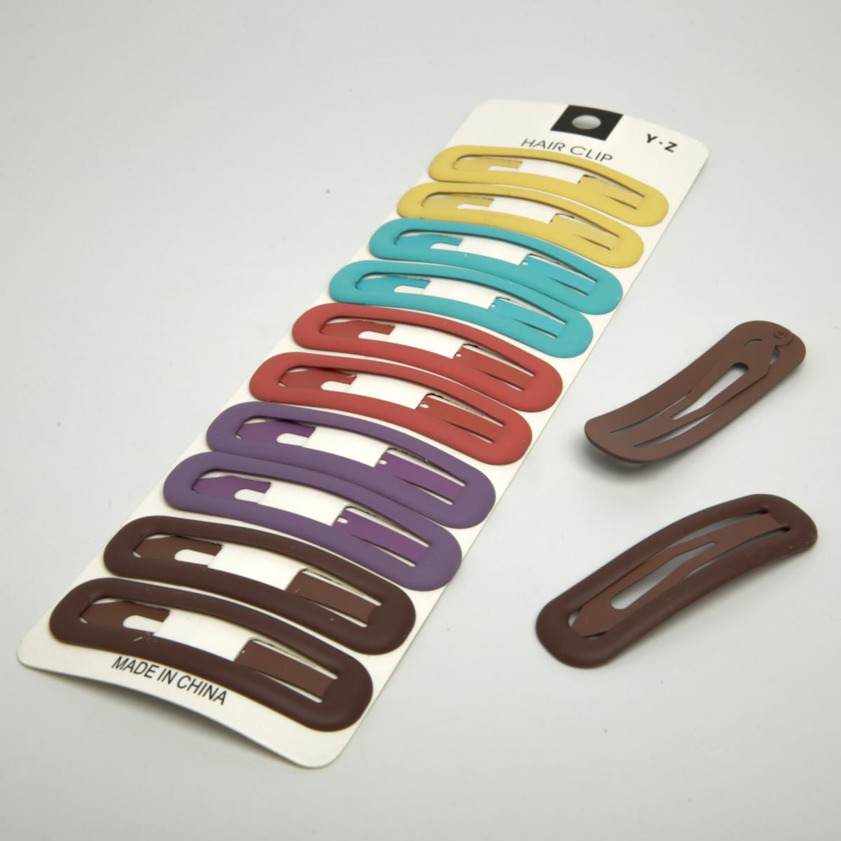 6-3427/6-3429 Colored Rectangular Rubber Kids' Snap Hair Clip, 6.9 x 1.9 cm (Price per 1 pc) - Image 2
