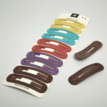 6-3427/6-3429 Colored Rectangular Rubber Kids' Snap Hair Clip, 6.9 x 1.9 cm (Price per 1 pc) - Image 2
