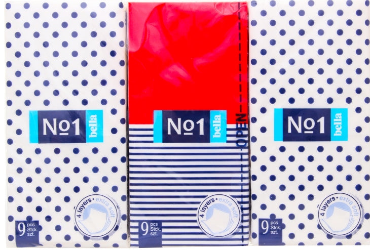 Happy Bella No. 1 4-Ply Pocket Tissues, 9 pcs