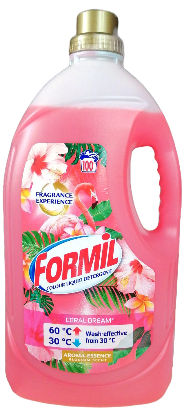 Formil Colour Coral Dream Liquid Laundry Detergent, 100 Loads, 5 L