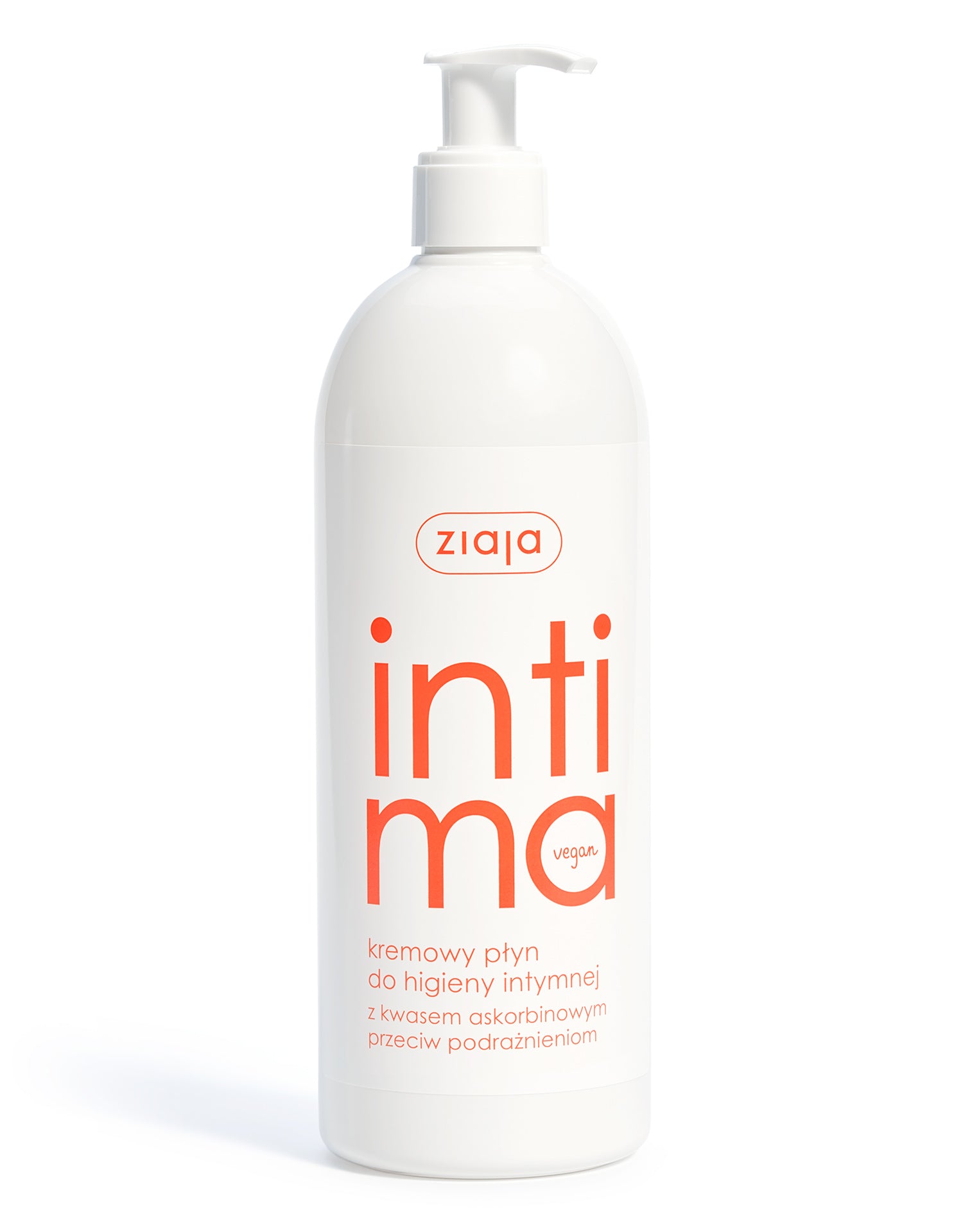 Ziaja Ascorbic Acid Intimate Wash Cream Gel with Pump, 500 mL