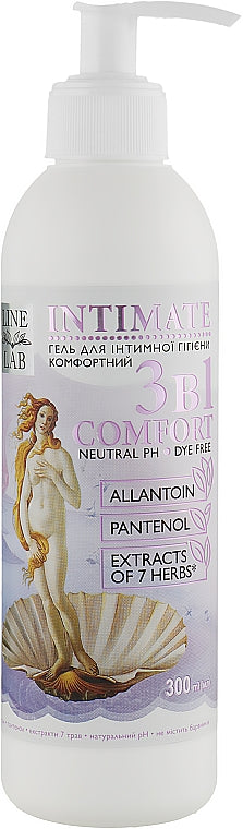 Line Lab Comfort 3-in-1 Intimate Wash Gel with Pump, 300 mL