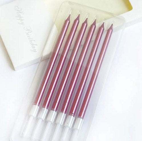 7376-4-R Happy Birthday Thin Candles, 6 pcs - Image 2