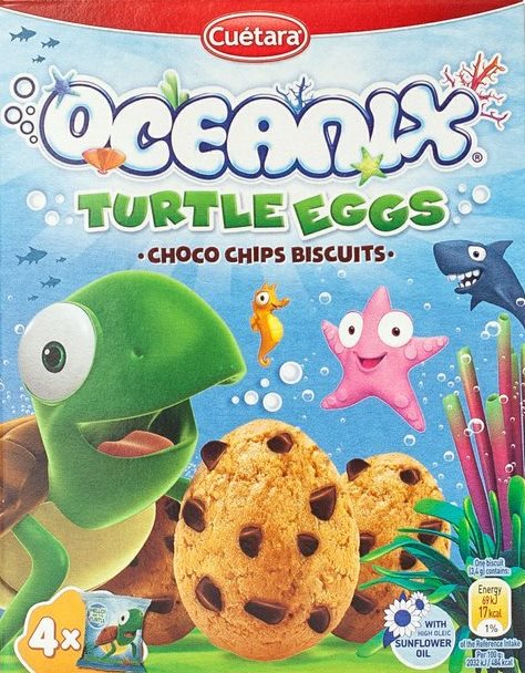 Cuetara Oceanix Turtle Eggs Chocolate Chip Cookies, 140 g