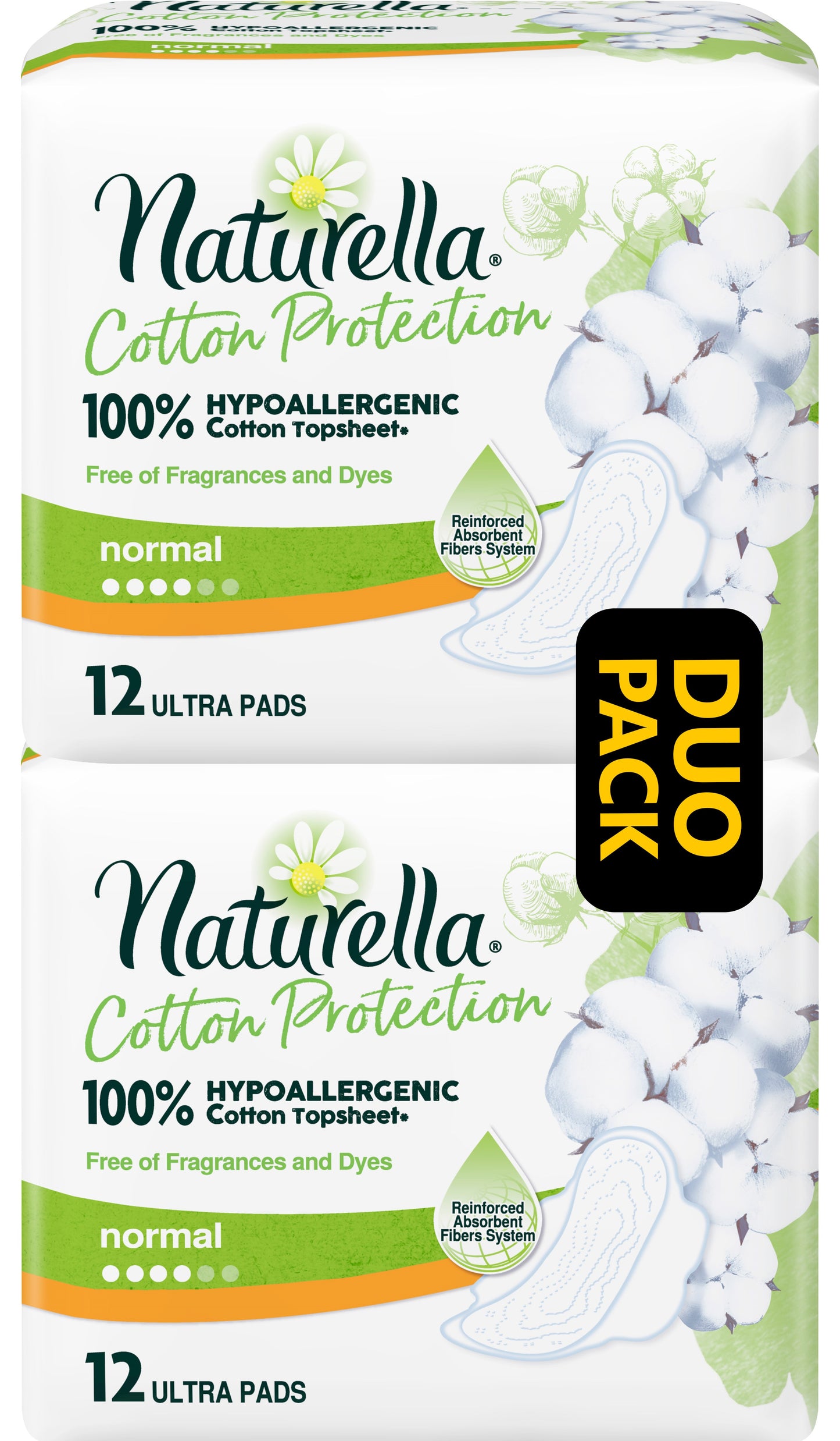Naturella Cotton Protection Ultra Normal Sanitary Pads, 12 + 12 pcs