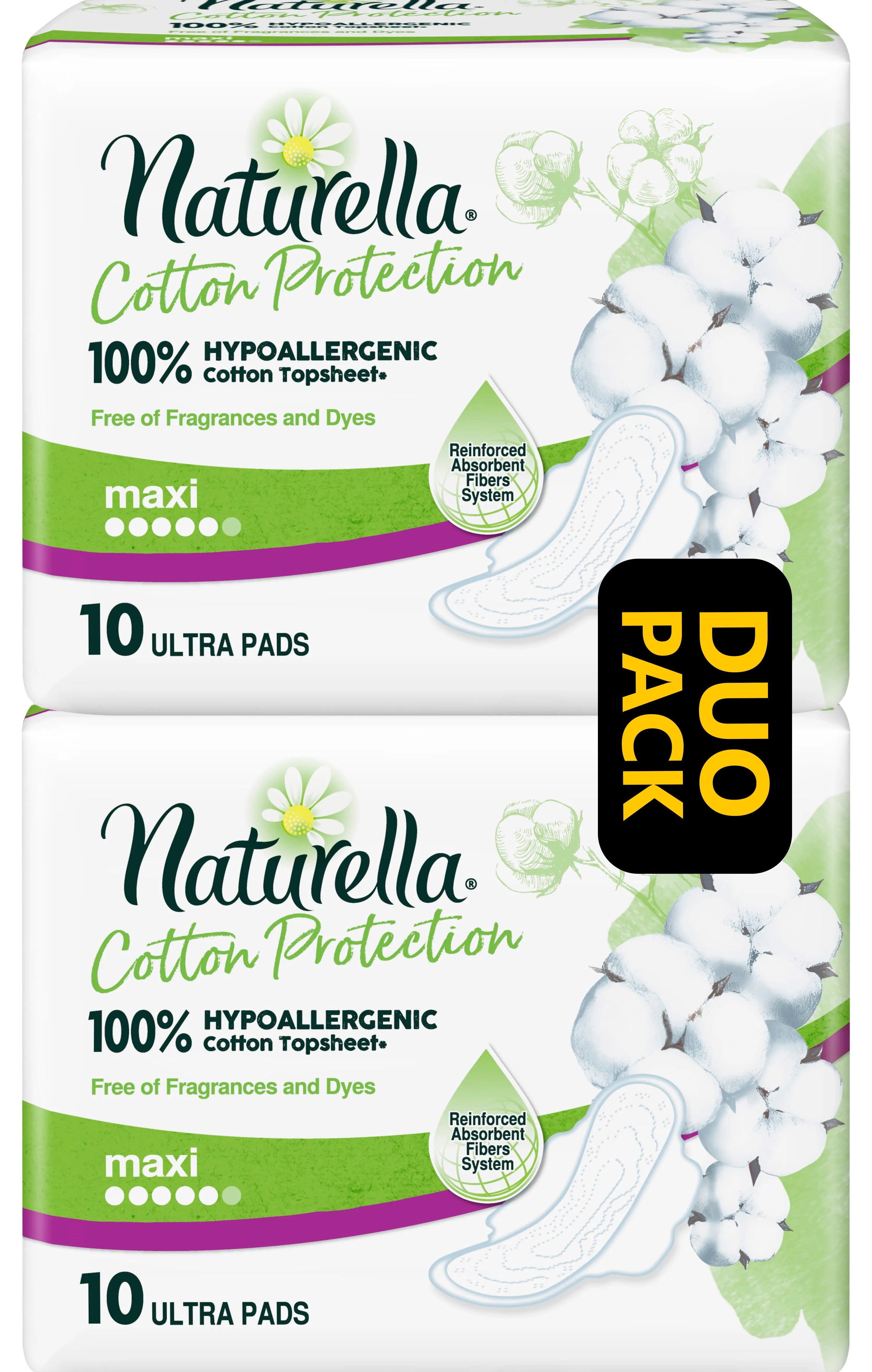 Naturella Cotton Protection Ultra Maxi Sanitary Pads, 10 + 10 pcs