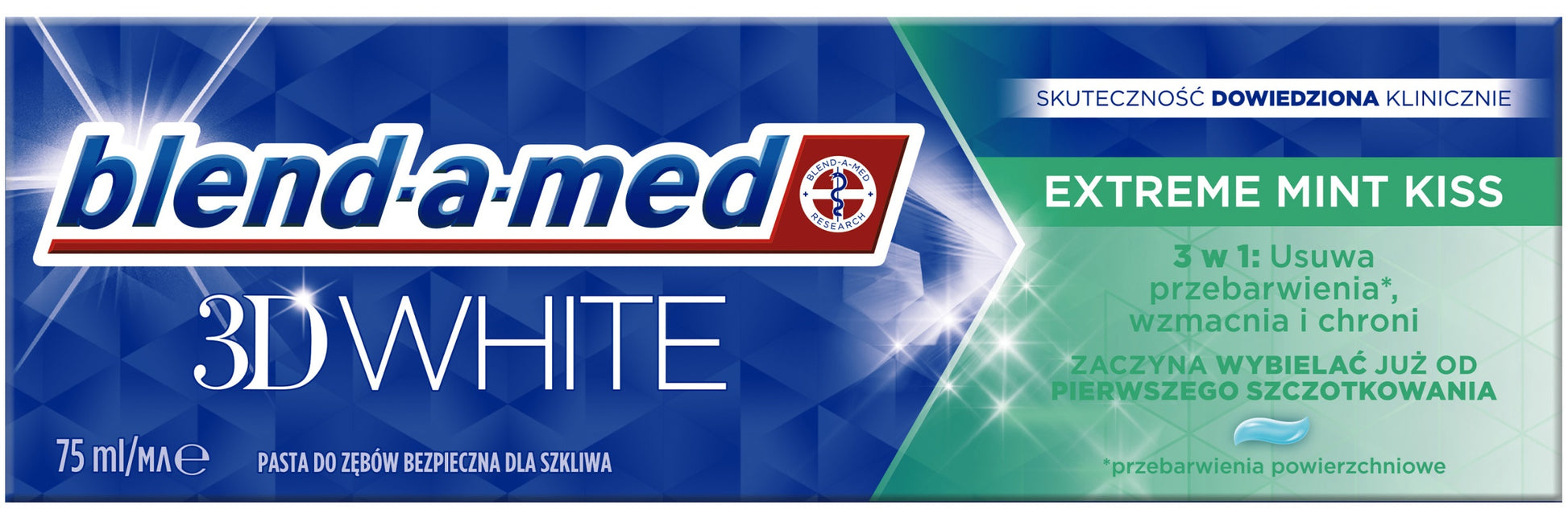 Blend-a-med 3D White Extreme Mint Kiss Toothpaste, 75 mL