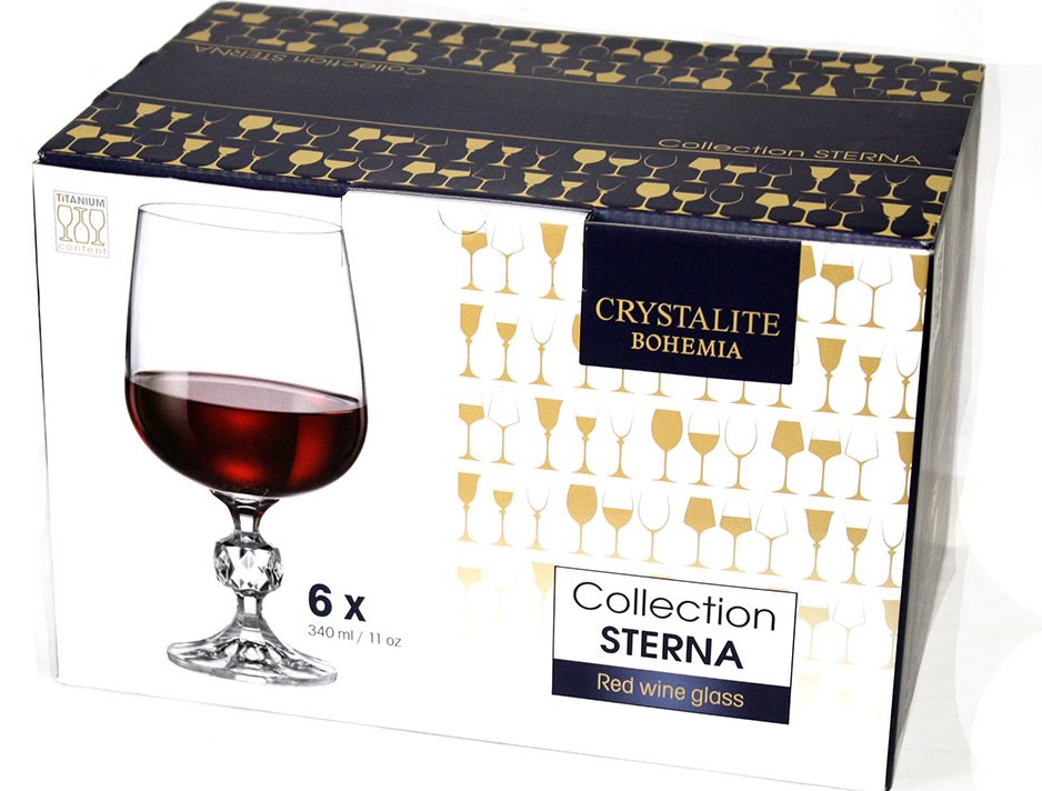Bohemia Sterna Wine Glass Set, 340 mL, 6 pcs - Image 4