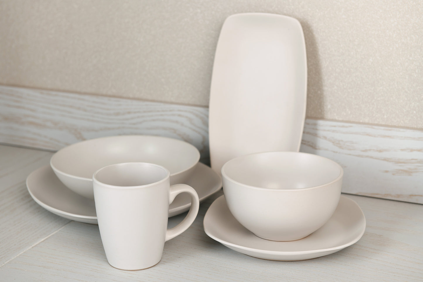 Ardesto Molize AR2919MW White Square Dessert Plate, 20 x 20 cm - Image 2