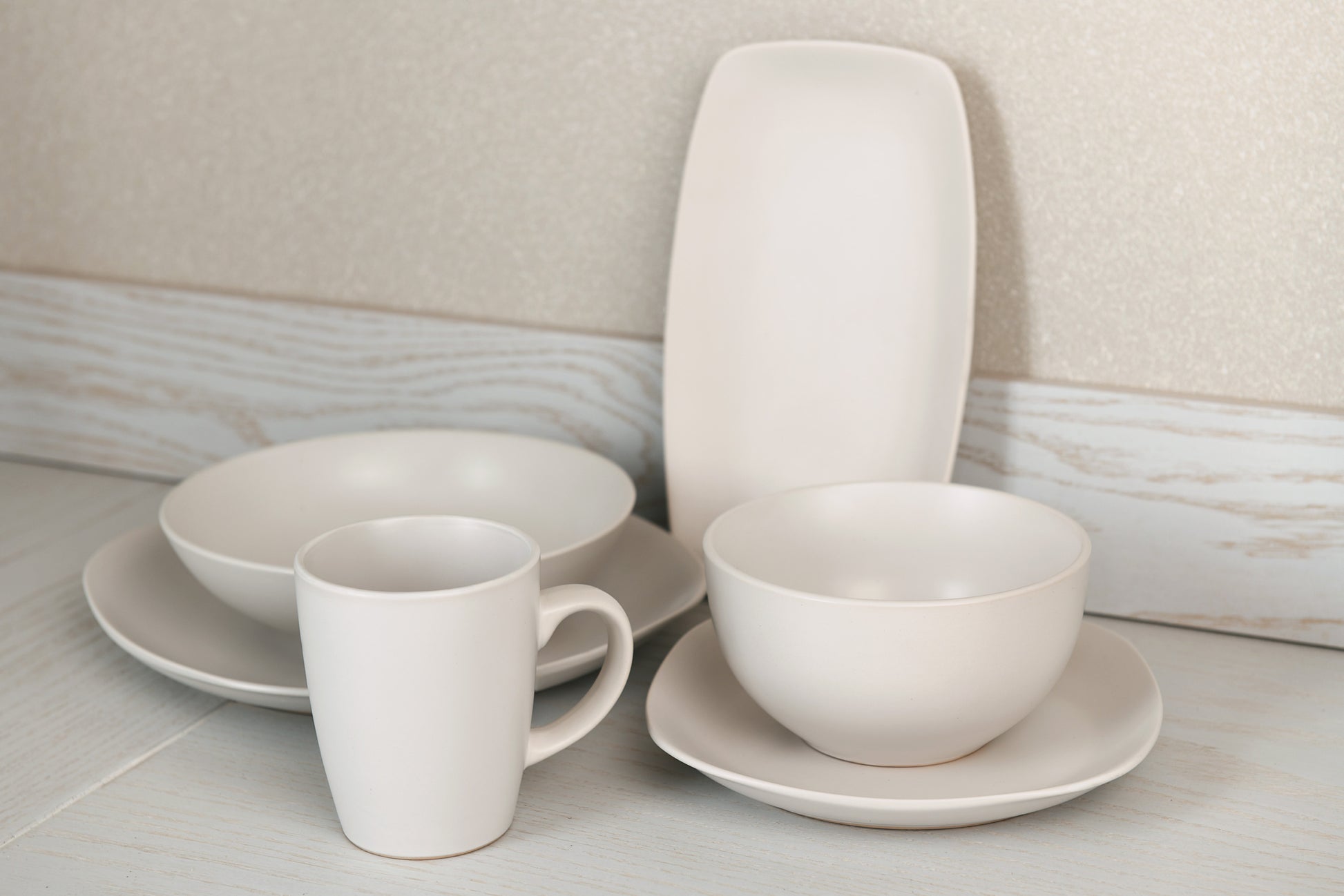 Ardesto Molize AR2919MW White Square Dessert Plate, 20 x 20 cm - Image 2