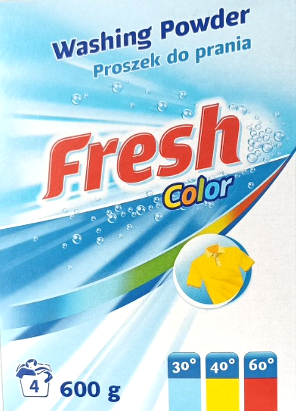 Fresh Color Laundry Detergent Powder, 4 Loads, 600 g