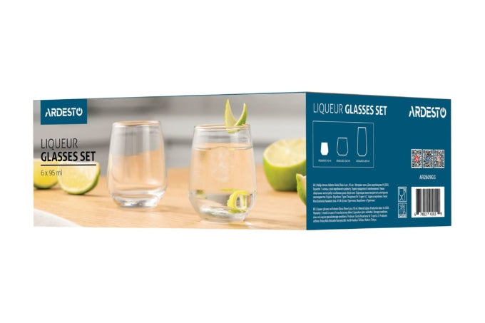 Ardesto Gloria Shine AR2609GS Shot Glass Set, 6 x 95 mL - Image 2