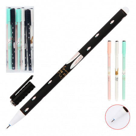 Rabbit QCX-925 Blue Erasable Gel Pen, 0.5 mm - Image 3
