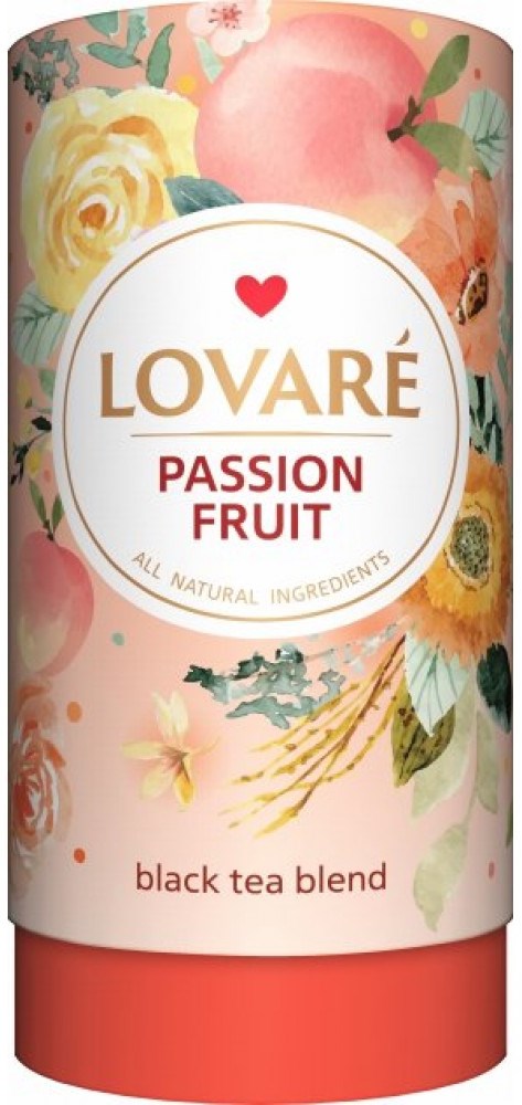 Lovare Passion Fruit Black Tea in Tube, 80 g