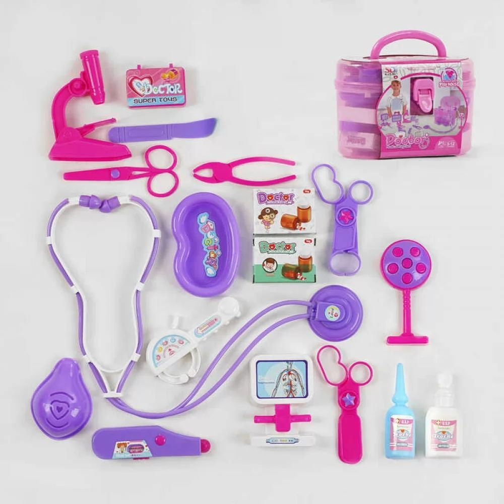 5608B Doctor Play Set in Carrying Case, 17 pcs