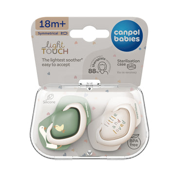 Canpol Babies 22/669 Geese Symmetrical Silicone Pacifiers, 18+ Months, 2 pcs - Image 2