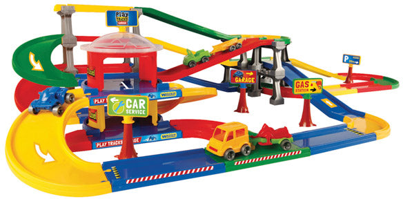 Wader 53080 Parking Garage with Track Play Set