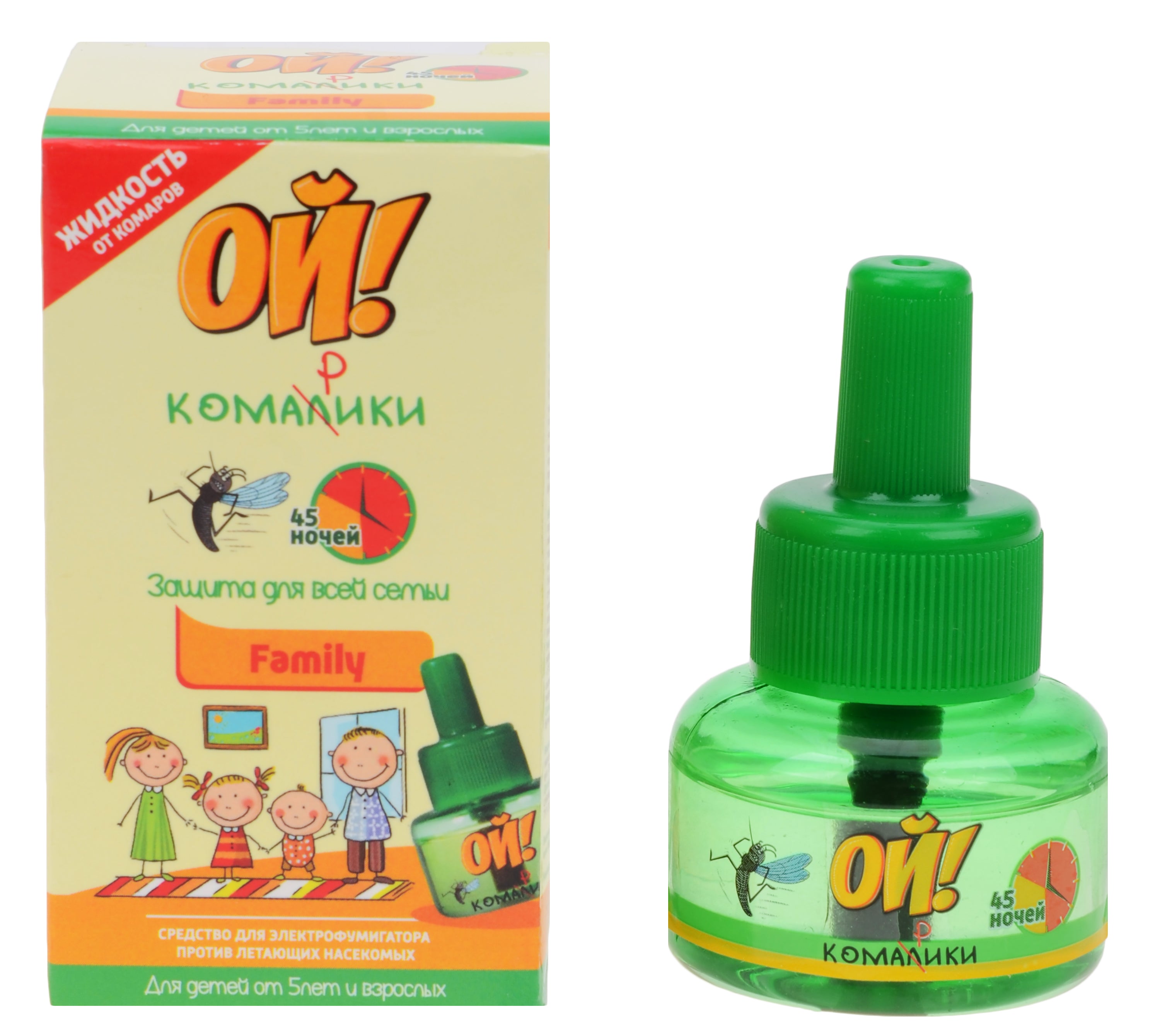 Oi! Komaryky Family Mosquito Repellent Liquid, 45 Nights, 30 mL