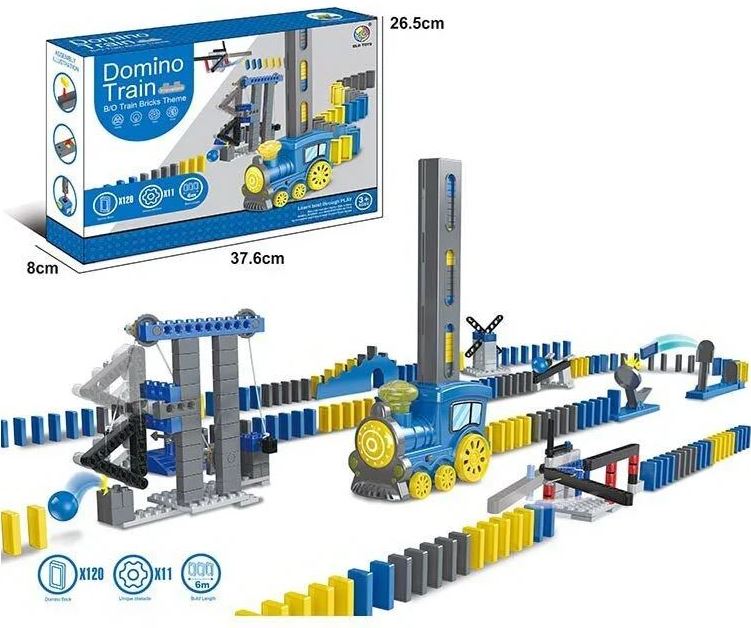 Domino Train B 7402 with Light, Sound, Melody & Brick Laying