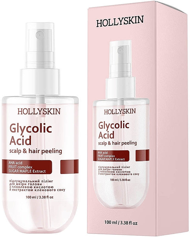 Hollyskin Exfoliating Scalp Peel with Glycolic Acid & Maple Sap Extract, 100 mL