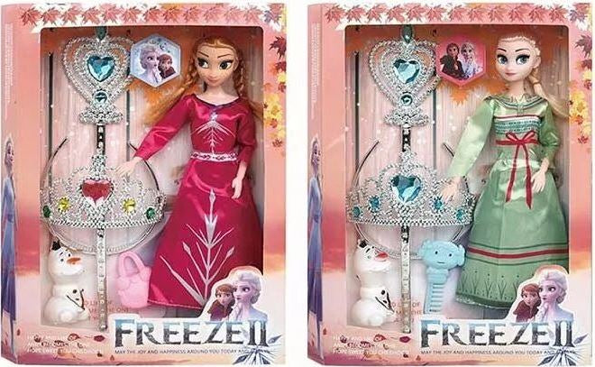 Frozen II D 1207 Doll Set with Tiara, Wand & Figure