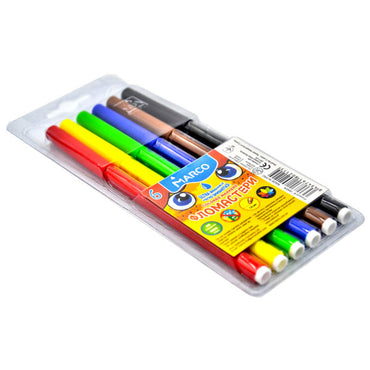 Marco 1690/6 Felt-Tip Markers, 6 Colors - Image 2