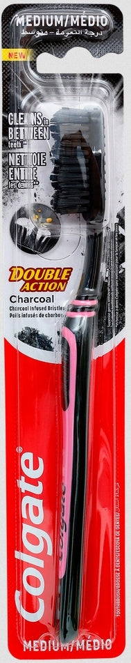Colgate Double Action Charcoal Medium Toothbrush