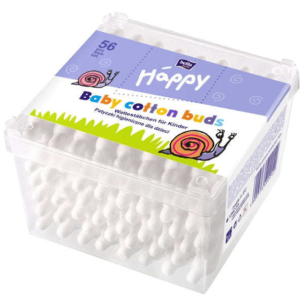 Bella Baby Happy Cotton Swabs, 56 + 8 pcs