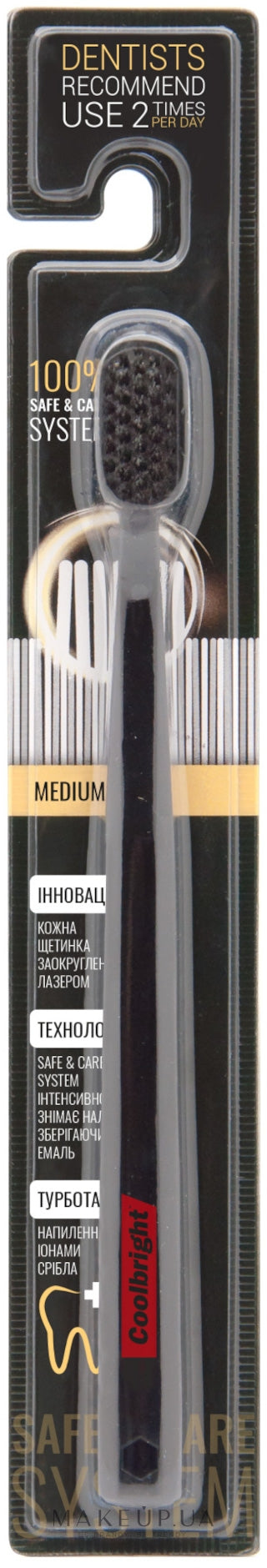 Coolbright Safe & Care Medium Gold Toothbrush