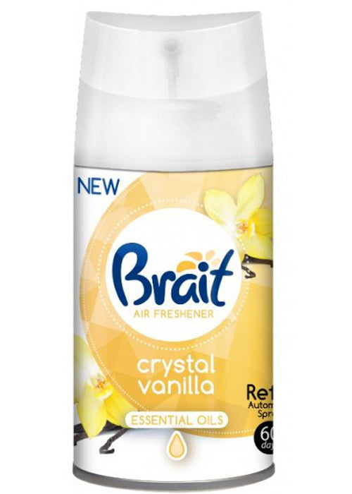Brait Cristal Vanilla Automatic Air Freshener Refill, 250 mL