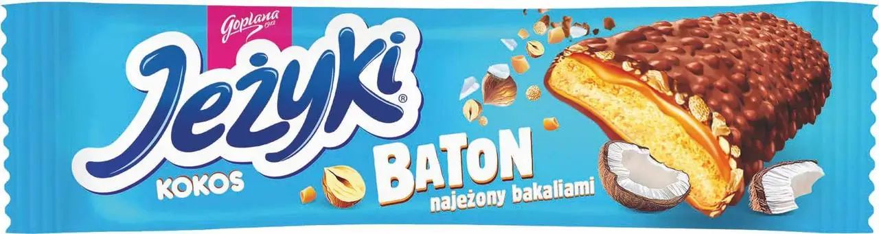 Jezyki Caramel & Coconut Flakes Milk Chocolate Bar, 30 g