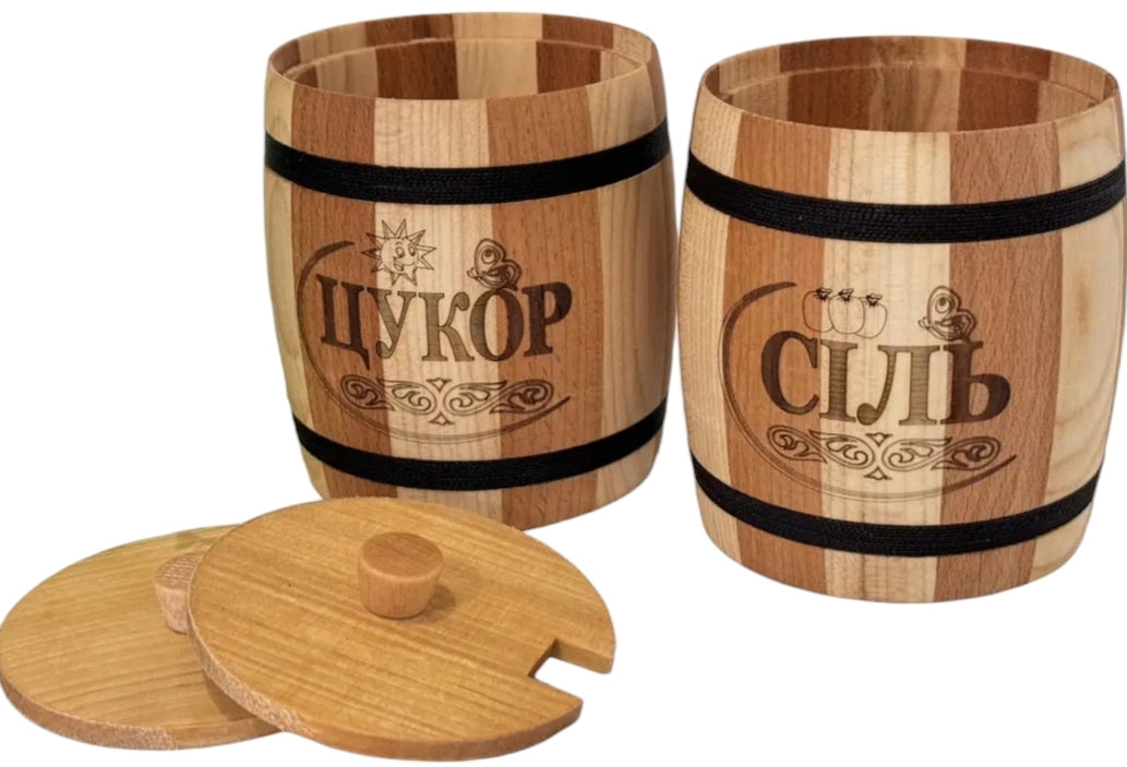 Wooden Sugar or Salt Barrel (Price per 1 pc)