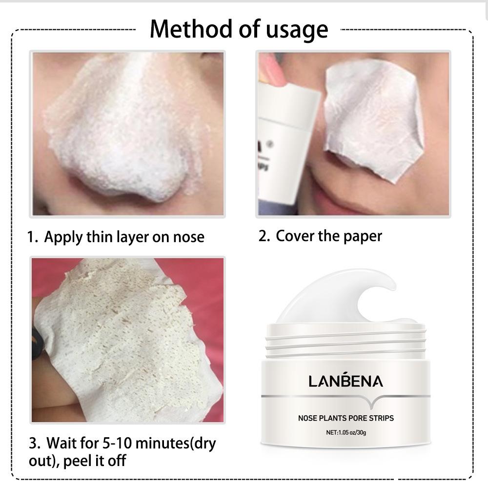 Lanbena Nose Plants Pore Strips Blackhead Face Mask, 30 g - Image 3