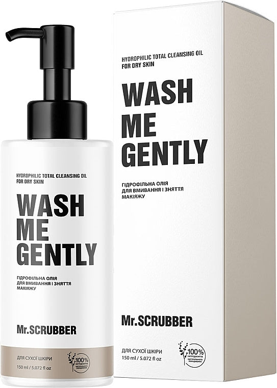 Mr. Scrubber Wash Me Gently Cleansing & Makeup Remover Oil for Dry Skin, 150 mL