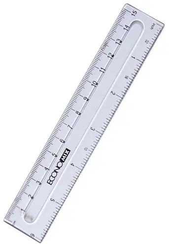 Economix 81310 Transparent Plastic Ruler, 15 cm