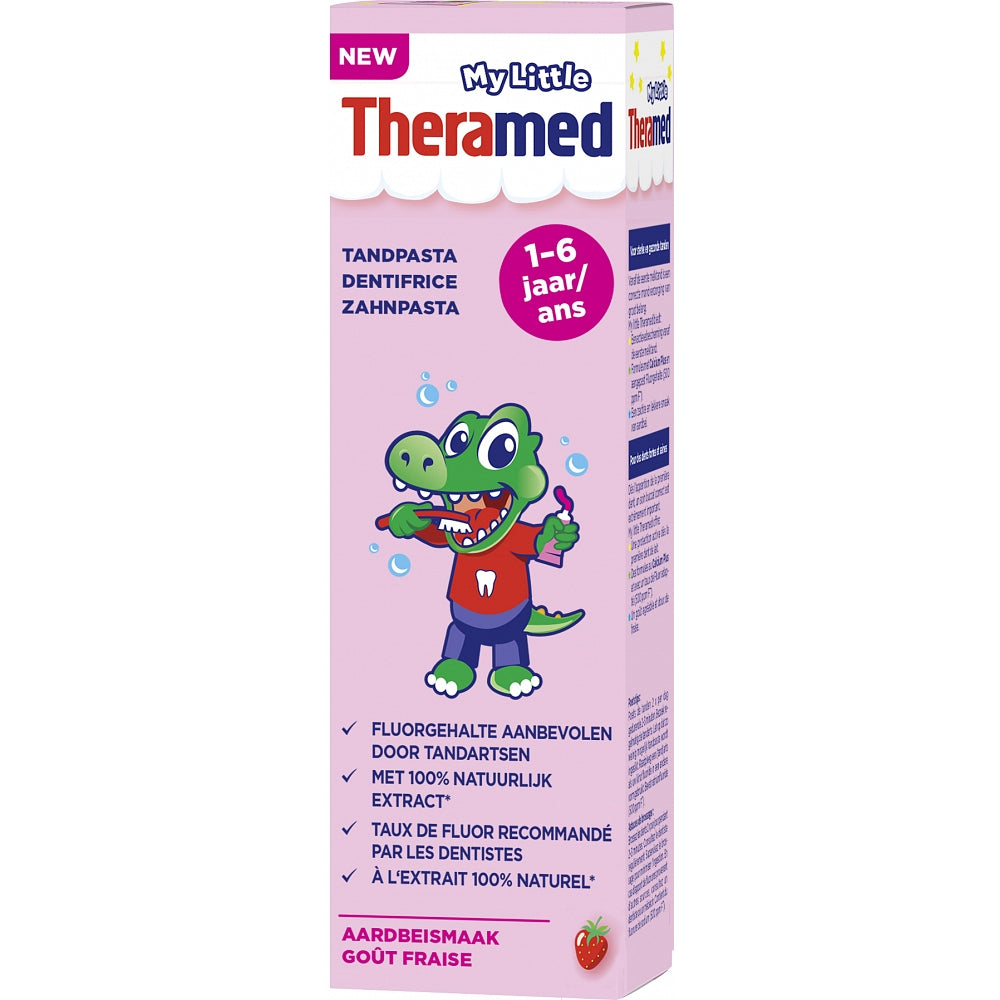 Theramed Strawberry Kids Toothpaste for Ages 1-6, 50 mL