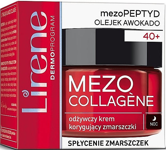 Lirene Mezo Collagene Nourishing Anti-Wrinkle Night Face Cream, 50 mL