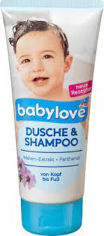Babylove Mallow Extract & Panthenol Baby Shampoo & Shower Gel, 200 mL