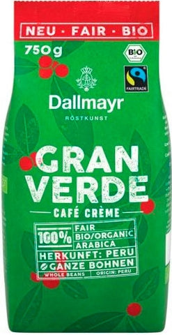 Dallmayr Gran Verde Whole Bean Coffee, 750 g