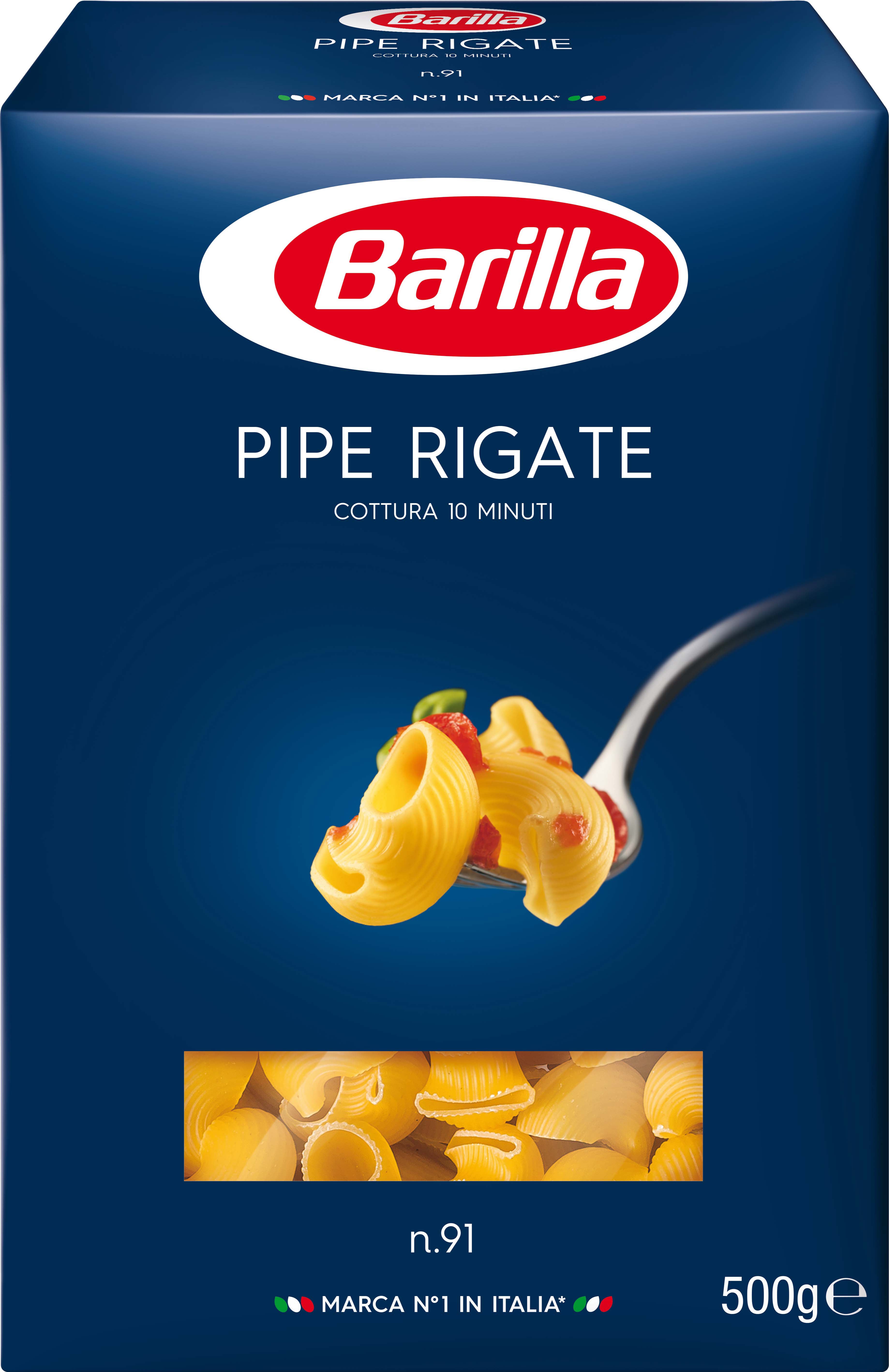 Barilla Pipe Rigate No. 91 Pasta, 500 g