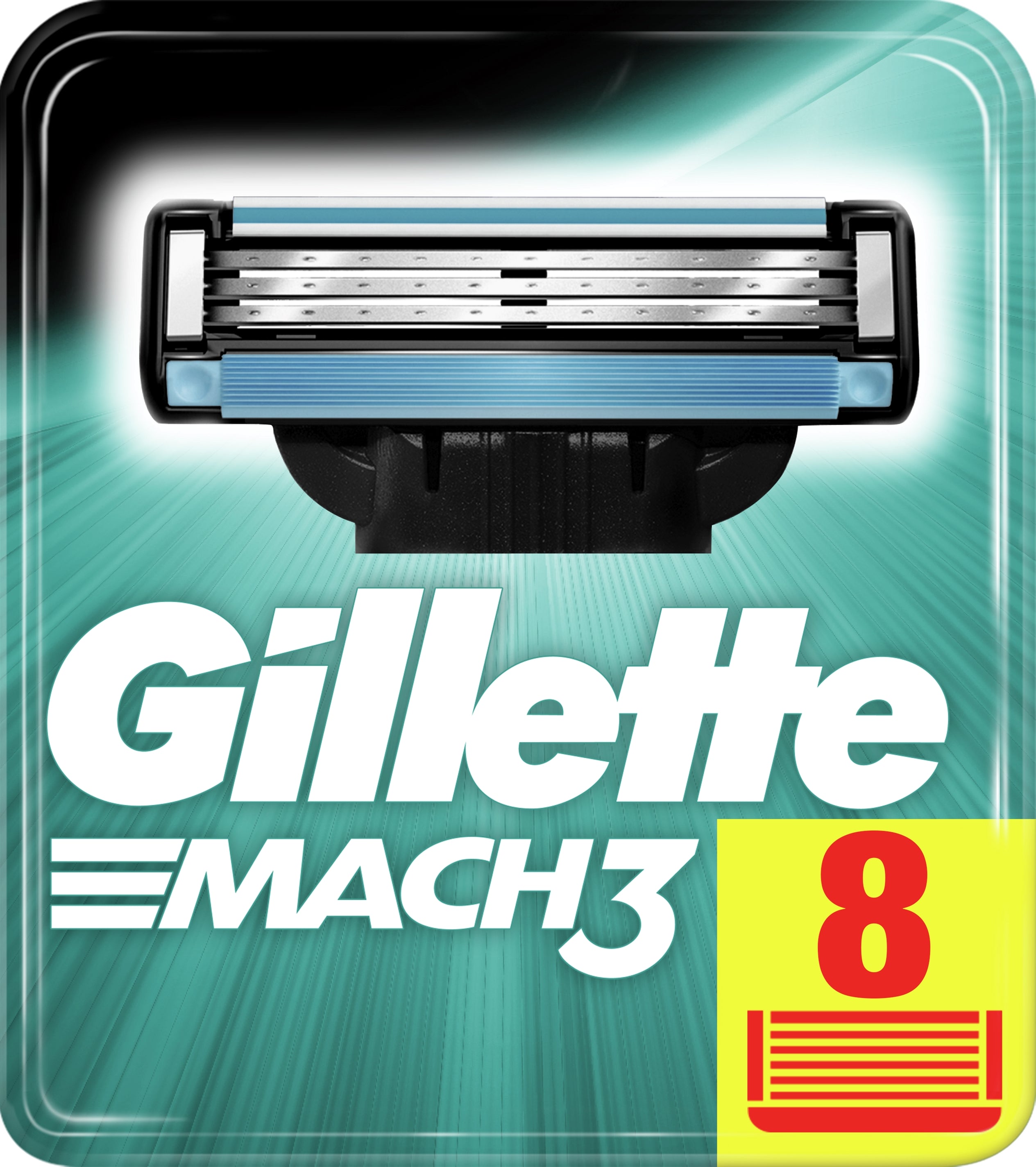 Gillette Mach3 Replacement Razor Cartridges, 8 pcs
