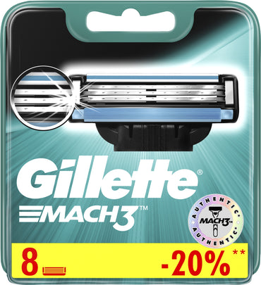 Gillette Mach3 Replacement Razor Cartridges, 8 pcs - Image 2