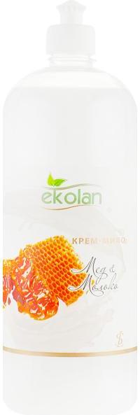 Ekolan Honey & Milk Liquid Cream Soap with Push-Pull Cap, 1 kg