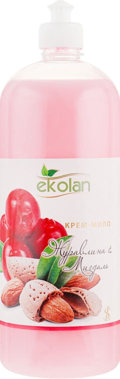 Ekolan Cranberry & Almond Liquid Cream Soap with Push-Pull Cap, 1 kg