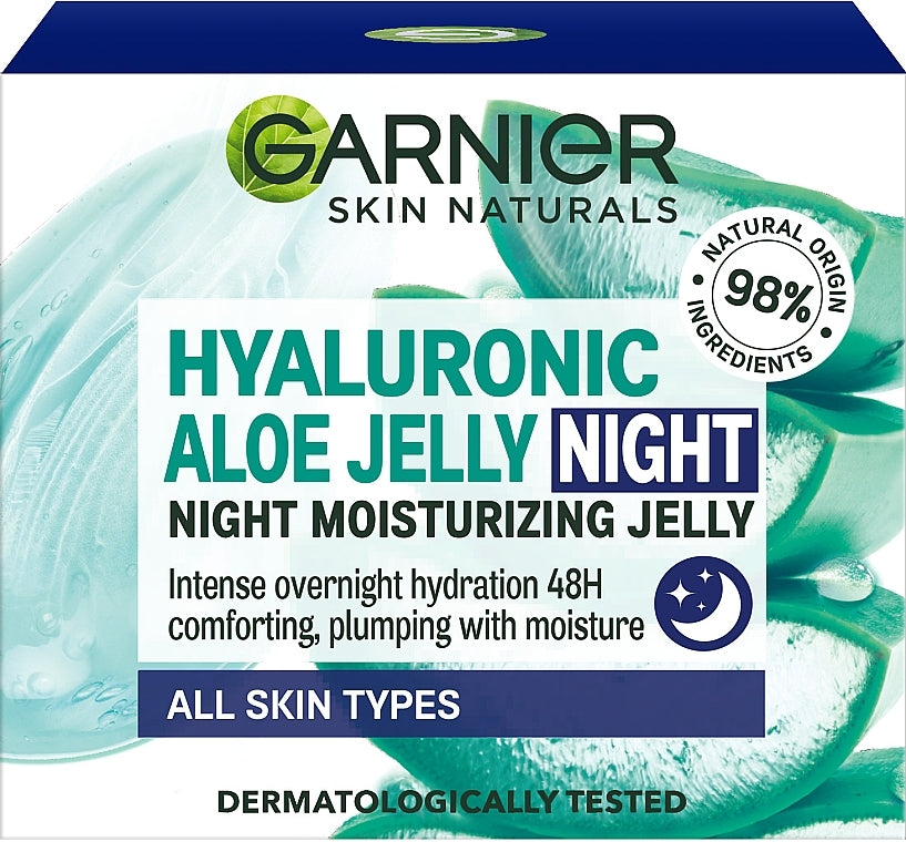 Garnier Skin Naturals Hyaluronic Aloe Moisturizing Night Gel for All Skin Types, 50 mL