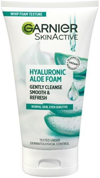 Garnier Skin Naturals Hyaluronic Aloe Cleansing Foam for Normal & Sensitive Skin, 150 mL