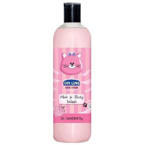 On Line Kids Time Strawberry 2-in-1 Shampoo & Shower Gel, 500 mL