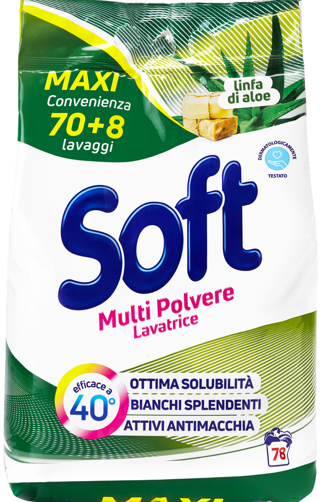 Soft Aloe Vera Laundry Detergent Powder, 78 Loads, 4.68 kg