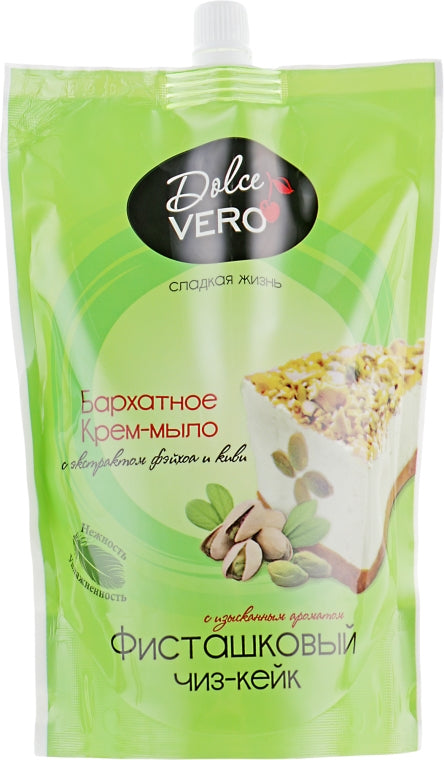 Dolce Vero Pistachio Cheesecake Liquid Cream Soap Refill Pouch, 500 mL